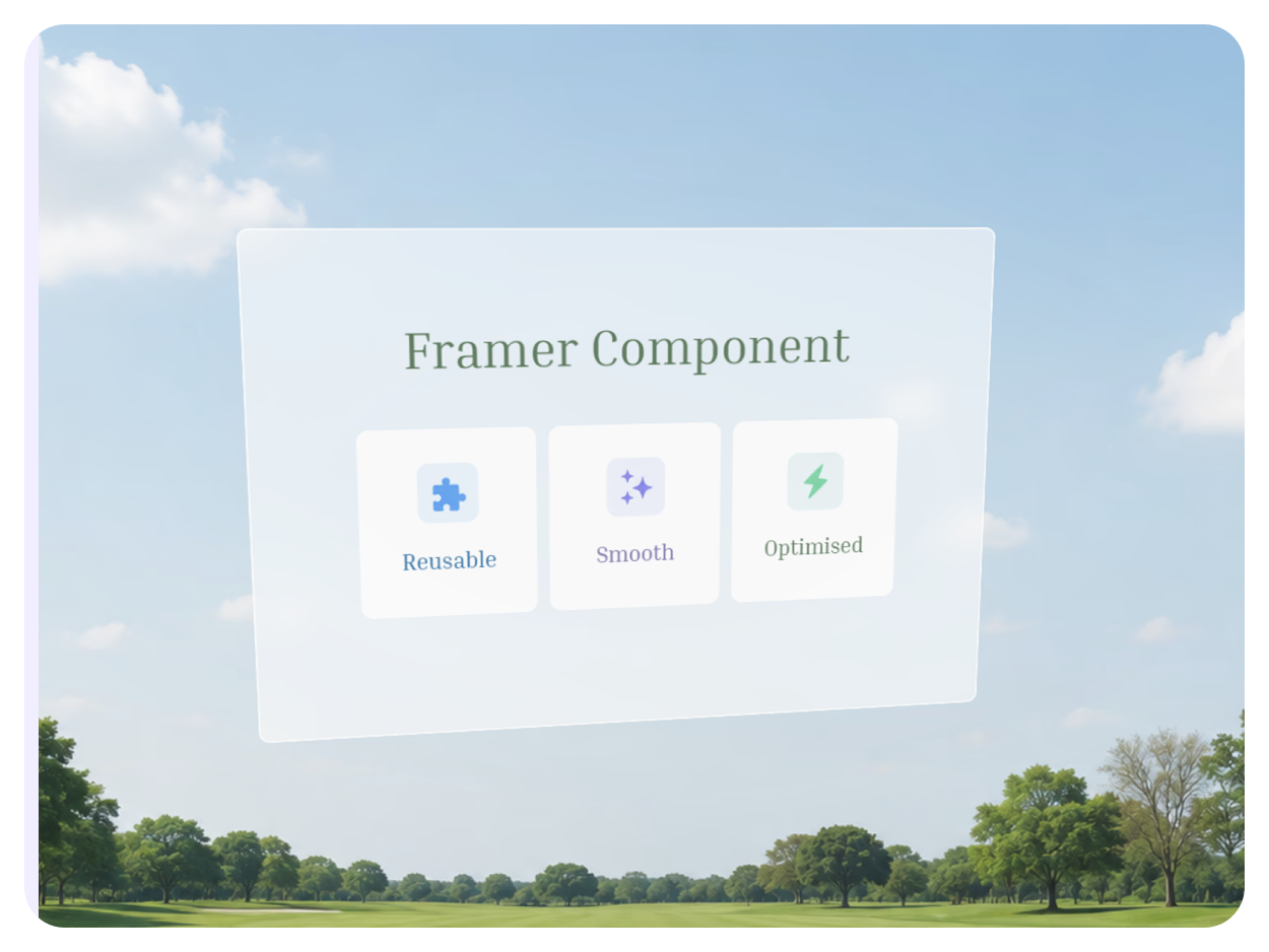 Double layered tilted card — Framer component